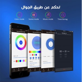 • اضاءة RGB ذكية مع مستشعر لشاشات التلفاز